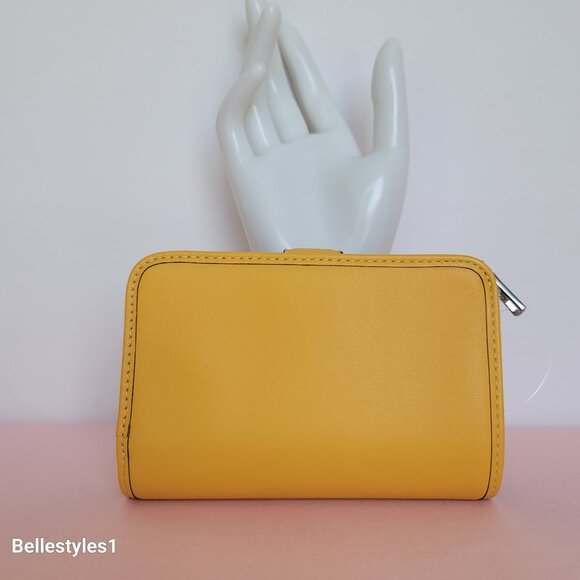 COACH Tabby Smooth Leather Medium Bifold Wallet – Canary color - Picture 7 of 16